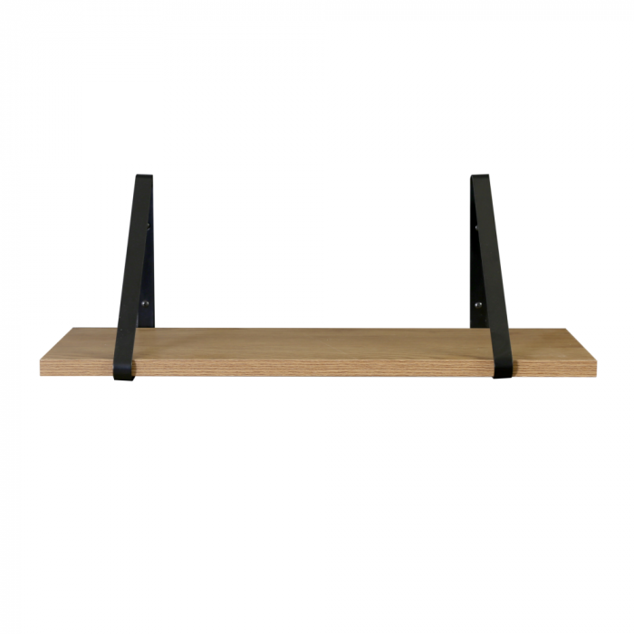 Raft suspendat, stejar / negru, SAGIRA [2]
