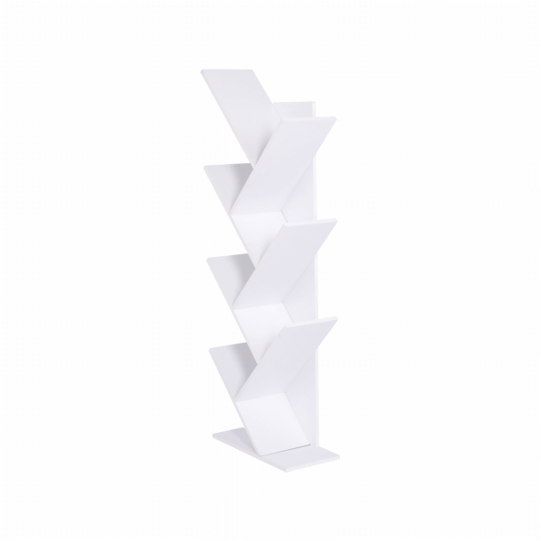 Etajera pentru carti , 120 cm inaltime, alb,Bortis Impex [2]