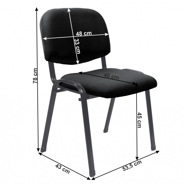 Scau de birou, negru, ISO 2 NEW [2]