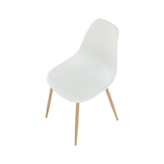 Scaun, alb/natural, SINTIA [8]