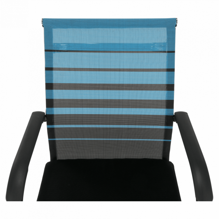 Scaun conferinta/vizitator /scaun birou, albastru/negru, material textil, [15]