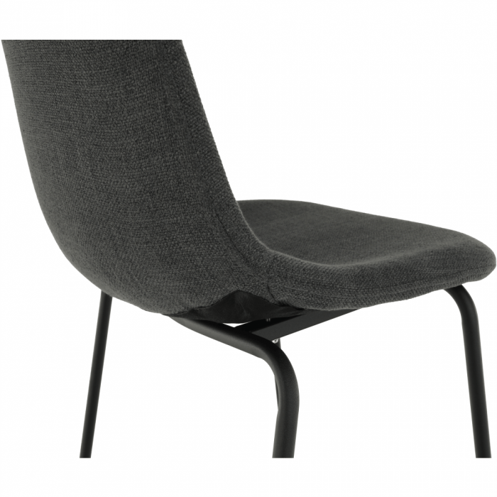Scaun bar, material textil gri închis/metal, MARIOLA 2 NEW [21]