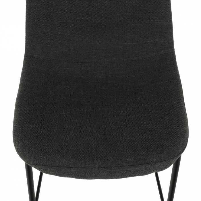 Scaun bar, material textil gri închis/metal, MARIOLA 2 NEW [23]