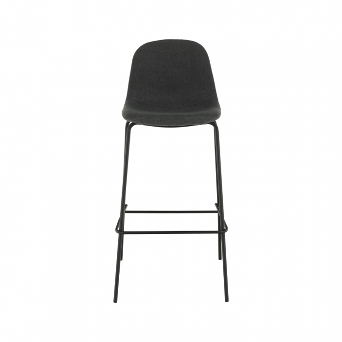 Scaun bar, material textil gri închis/metal, MARIOLA 2 NEW [7]