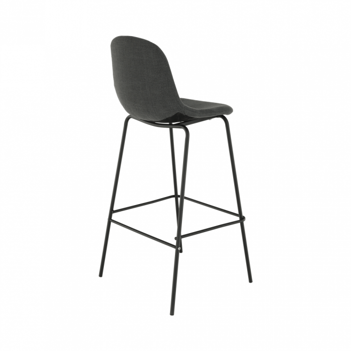 Scaun bar, material textil gri închis/metal, MARIOLA 2 NEW [9]