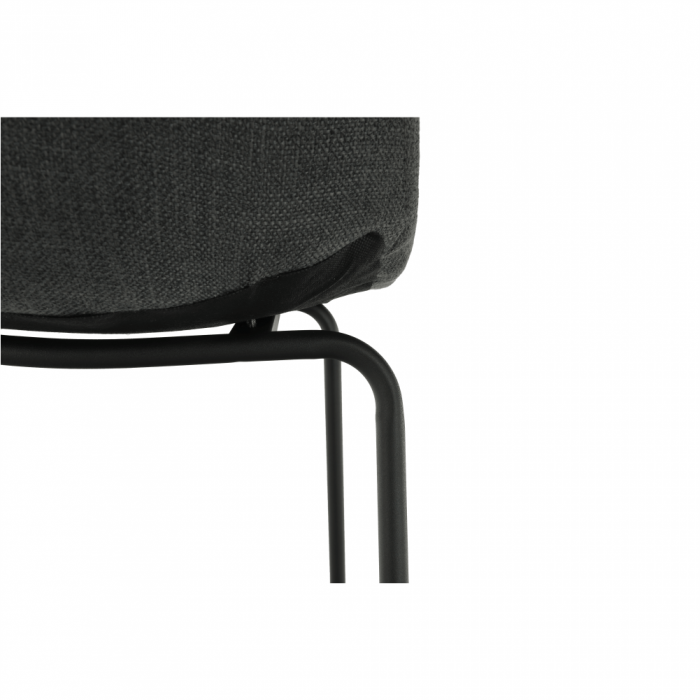 Scaun bar, material textil gri închis/metal, MARIOLA 2 NEW [19]