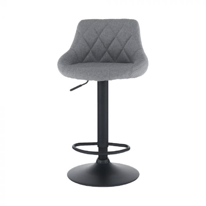Scaun bar, material textil gri/negru, TERKAN [5]