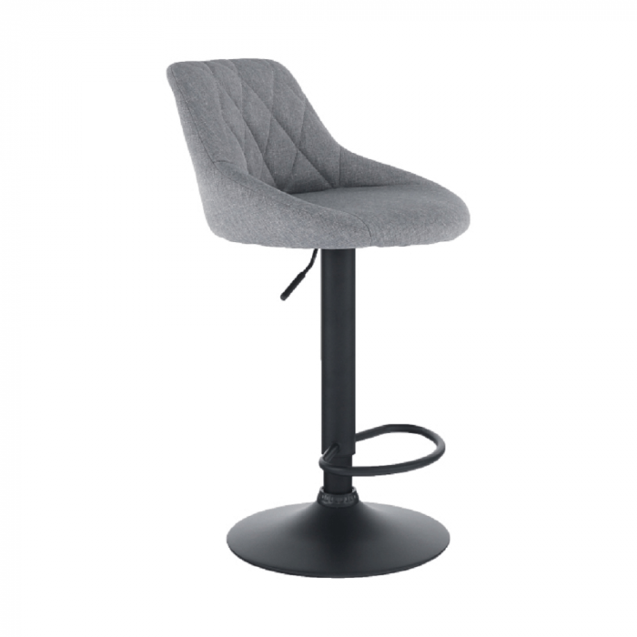 Scaun bar, material textil gri/negru, TERKAN [3]
