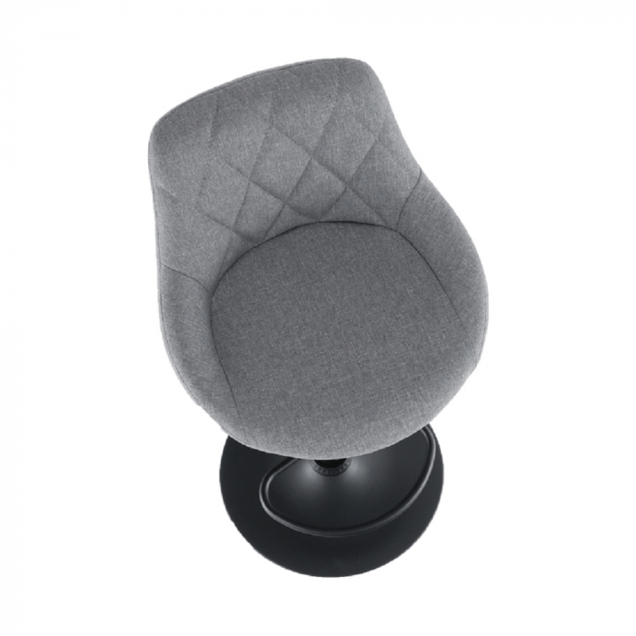 Scaun bar, material textil gri/negru, TERKAN [2]