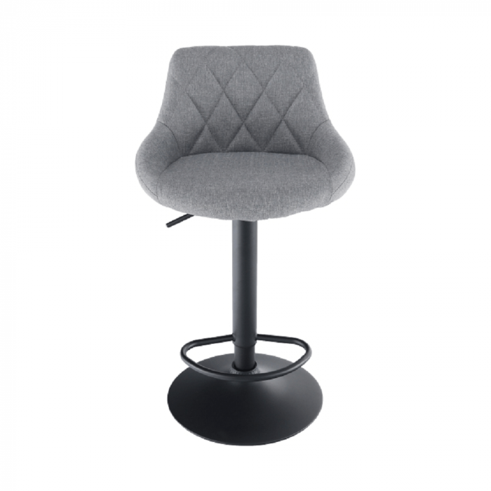 Scaun bar, material textil gri/negru, TERKAN [16]