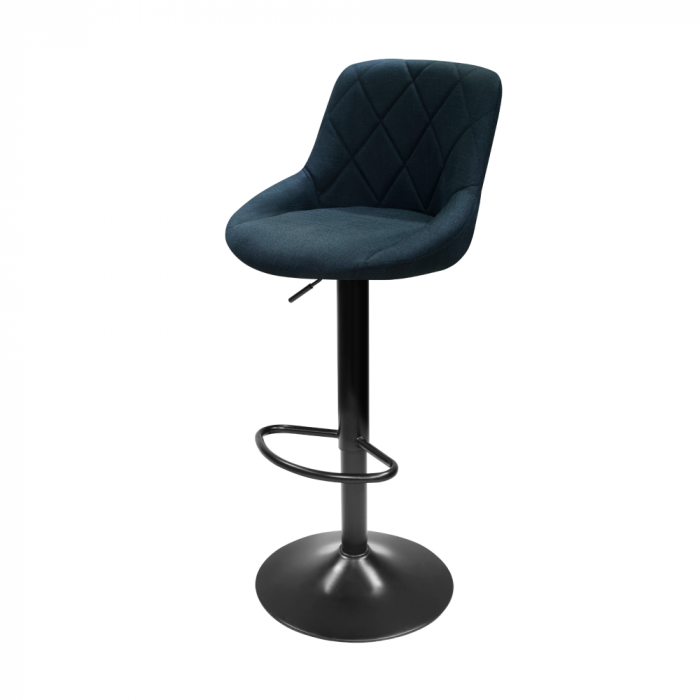 Scaun bar, material textil negru, TERKAN NEW [5]