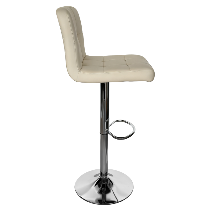 Scaun bar, piele ecologică bej/crom, KANDY 2 NEW [3]