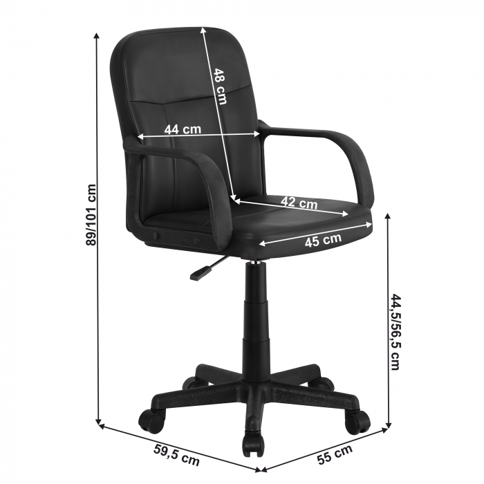 Scaun birou, negru, AYLA NEW [6]