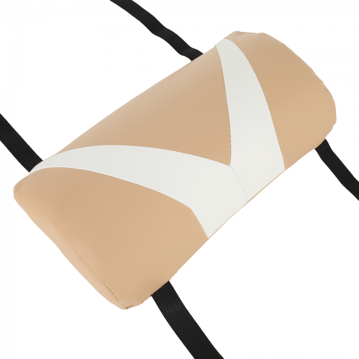 Scaun birou, piele eco bej/alb, cu suport pentru picioare [13]