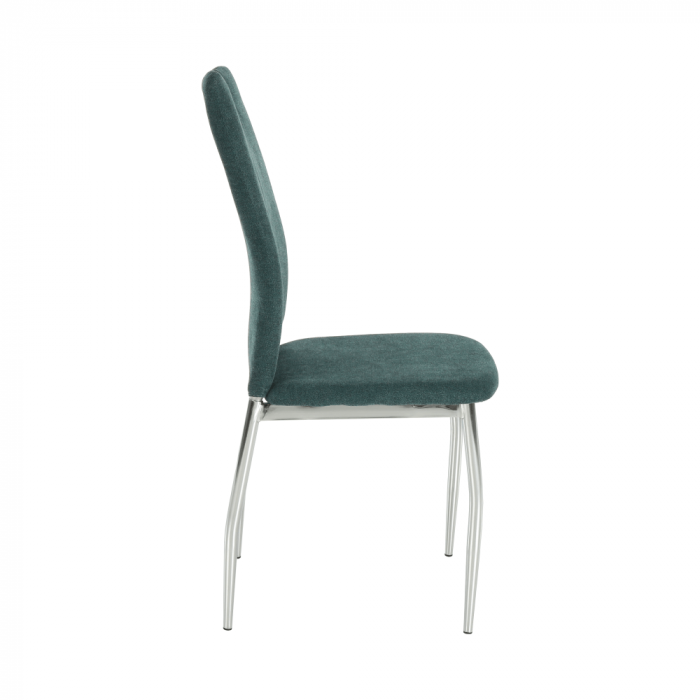 Scaun bucătărie, material textil azur/crom, OLIVA NEW [8]