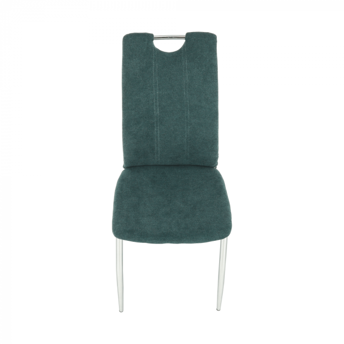 Scaun bucătărie, material textil azur/crom, OLIVA NEW [3]