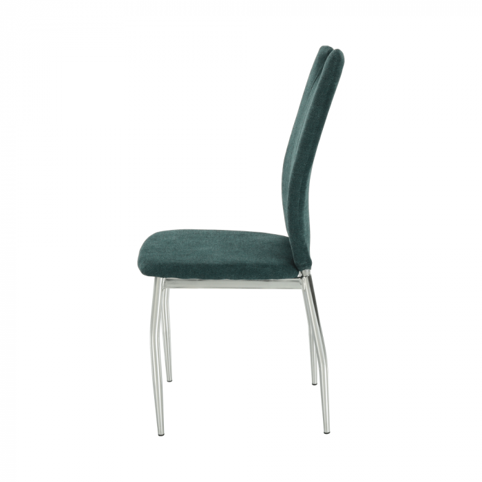 Scaun bucătărie, material textil azur/crom, OLIVA NEW [4]