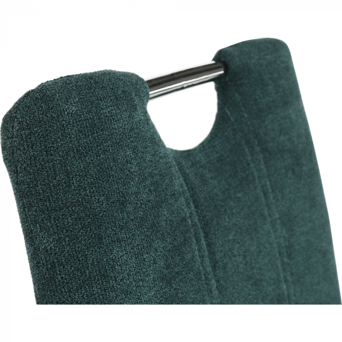 Scaun bucătărie, material textil azur/crom, OLIVA NEW [17]