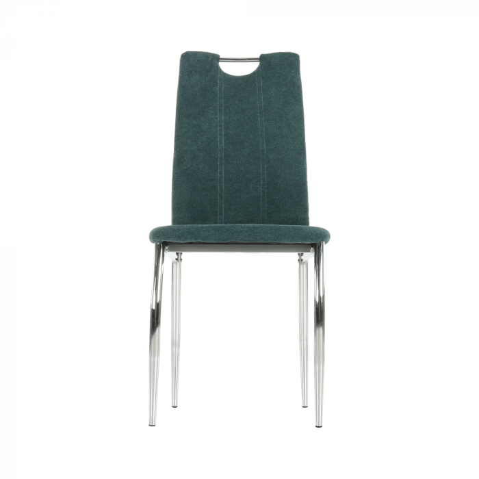 Scaun bucătărie, material textil azur/crom, OLIVA NEW [2]