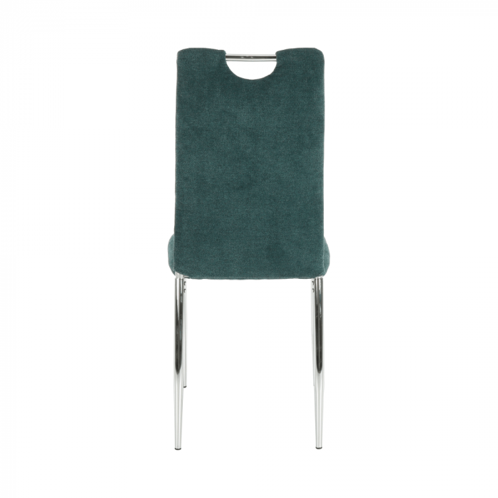 Scaun bucătărie, material textil azur/crom, OLIVA NEW [6]
