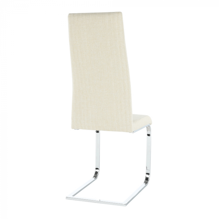 Scaun bucătărie, material textil bej/crom, AMINA [8]