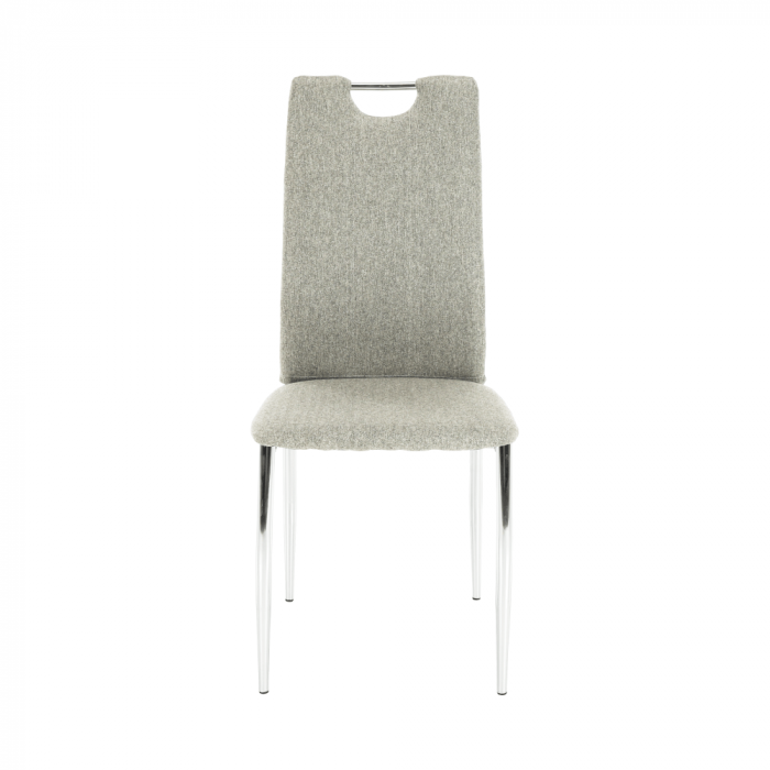 Scaun bucătărie, material textil bej/crom, OLIVA NEW [6]