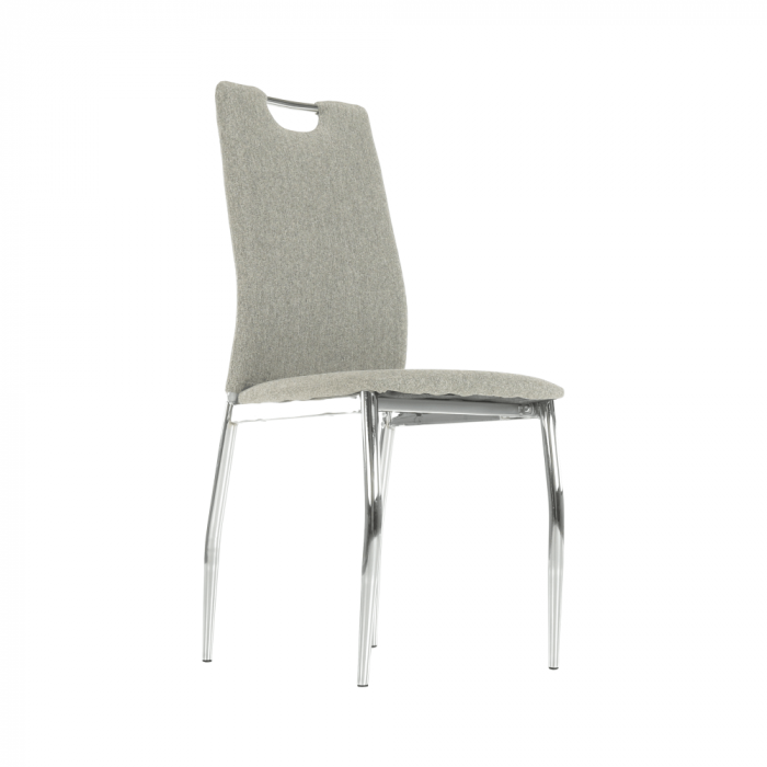 Scaun bucătărie, material textil bej/crom, OLIVA NEW [4]