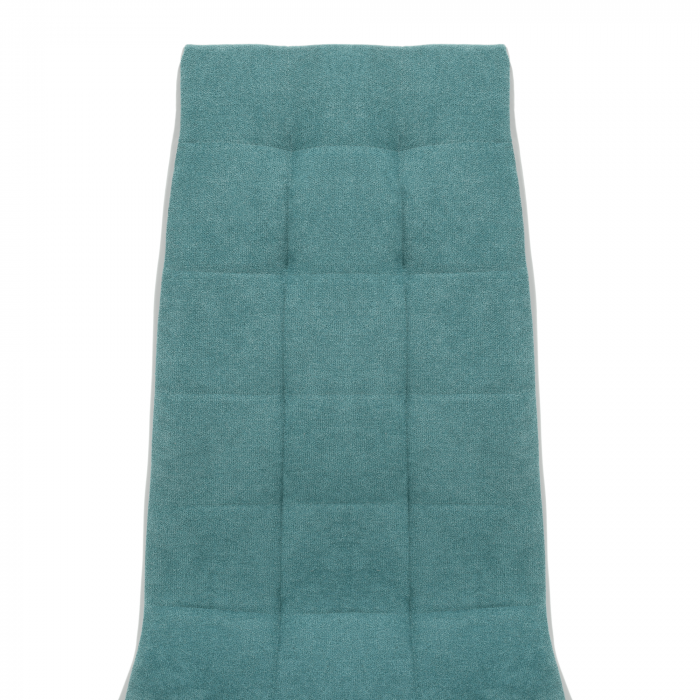 Scaun bucătărie, material textil mentol/piele ecologică gri/crom, SALOMA NEW [11]