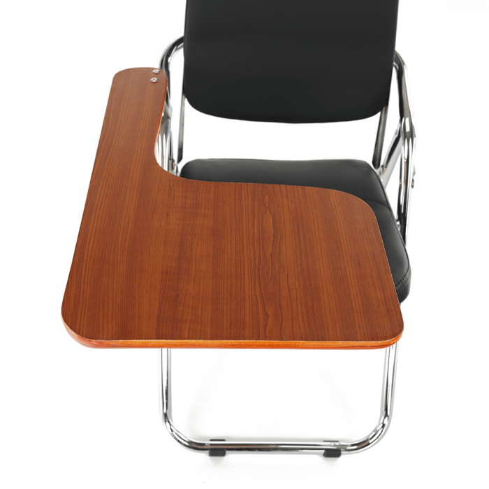 Scaun conferinţă cu măsuţă, negru/natural, SONER [16]