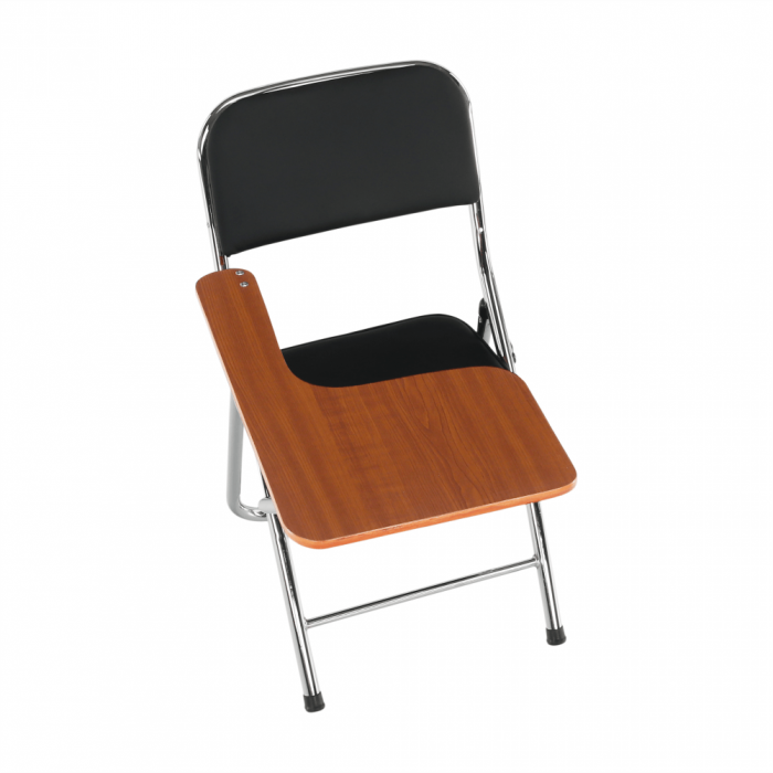 Scaun conferinţă cu măsuţă, negru/natural, TEKER [5]