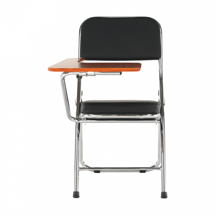 Scaun conferinţă cu măsuţă, negru/natural, TEKER [12]