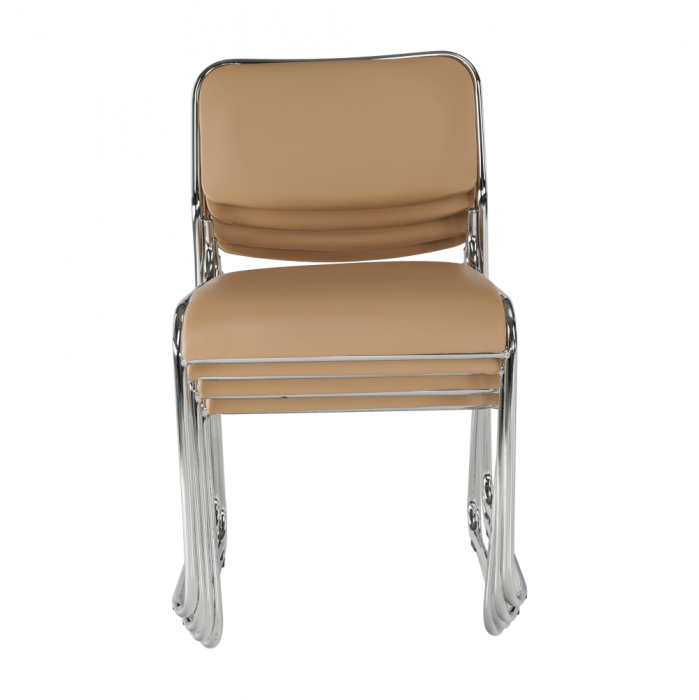 Scaun conferinţă, piele ecologică maro, BULUT [18]