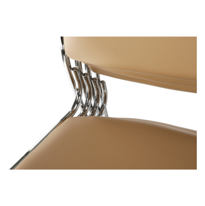 Scaun conferinţă, piele ecologică maro, BULUT [6]