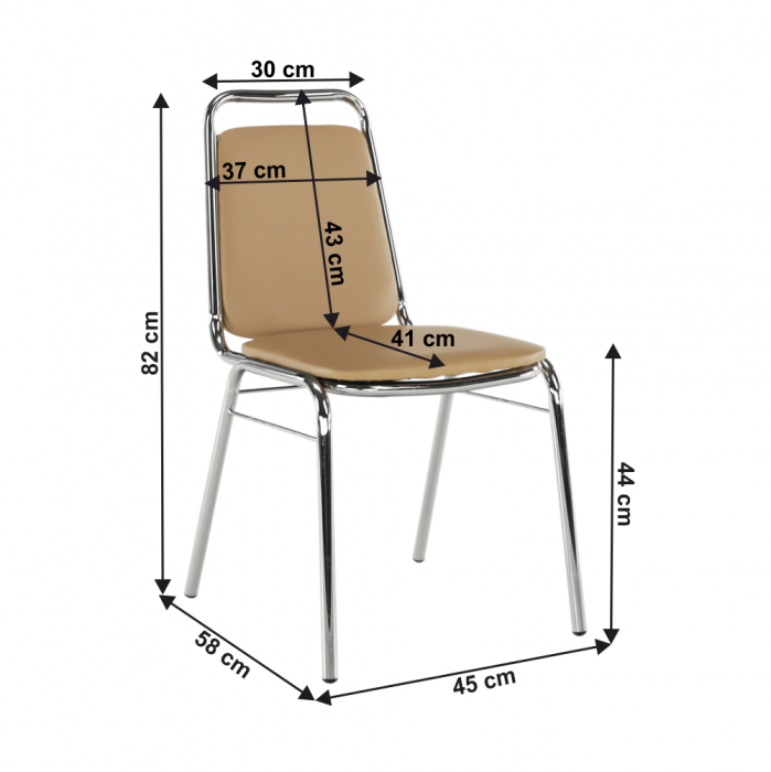 Scaun conferinţă, piele ecologică maro, ZEKI [23]