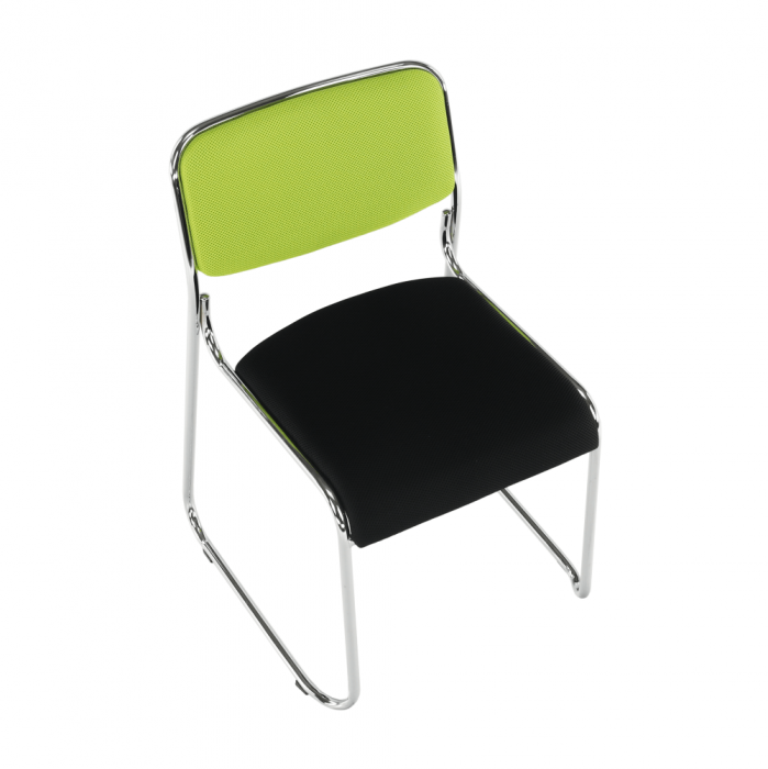 Scaun conferinţă, verde/plasă neagră, BULUT [11]