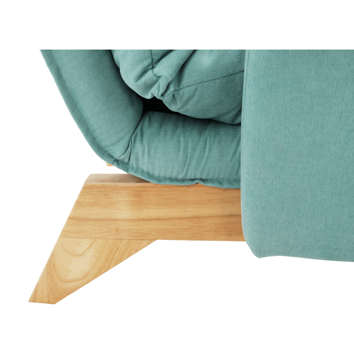 Scaun cu suport pt. picioare, mentol / natural, ZANDER [12]