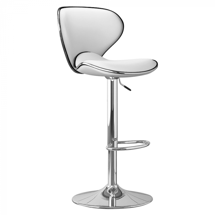 Scaun de bar, alb/crom, HEDLI [1]