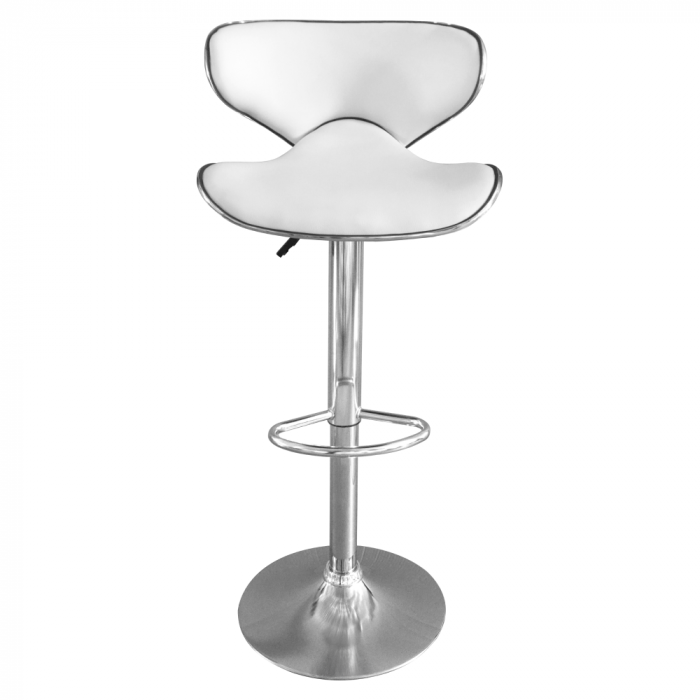 Scaun de bar, alb/crom, HEDLI [3]