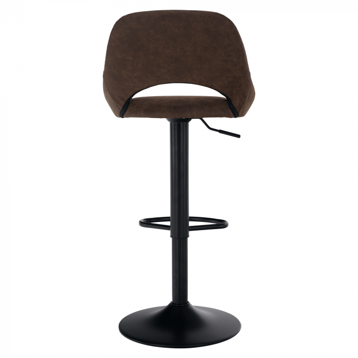 Scaun de bar, material textil maro cu efect de piele întoarsă, LORASA NEW [3]