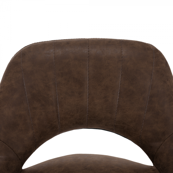 Scaun de bar, material textil maro cu efect de piele întoarsă, LORASA NEW [4]