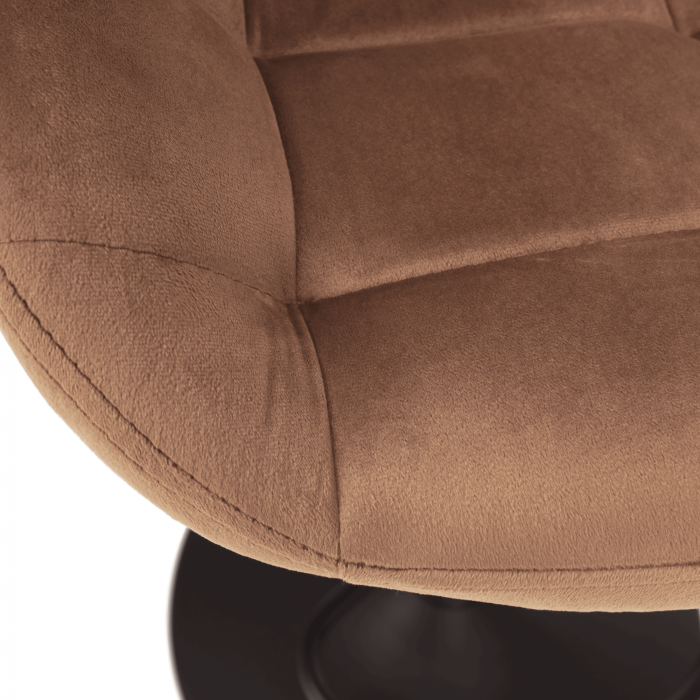 Scaun de bar, material textil Velvet maro, CHIRO [11]