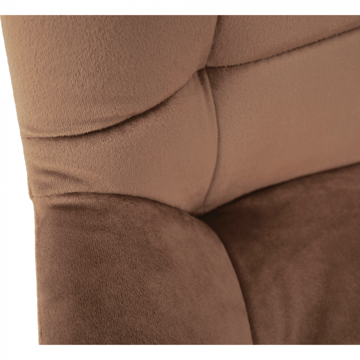 Scaun de bar, material textil Velvet maro, CHIRO [12]