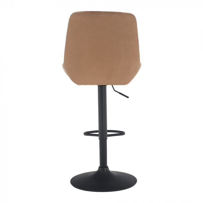 Scaun de bar, material textil Velvet maro, CHIRO [4]