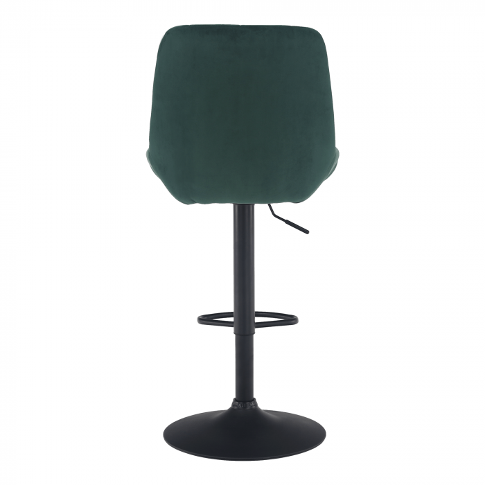 Scaun de bar, material textil Velvet verde închis, CHIRO [2]