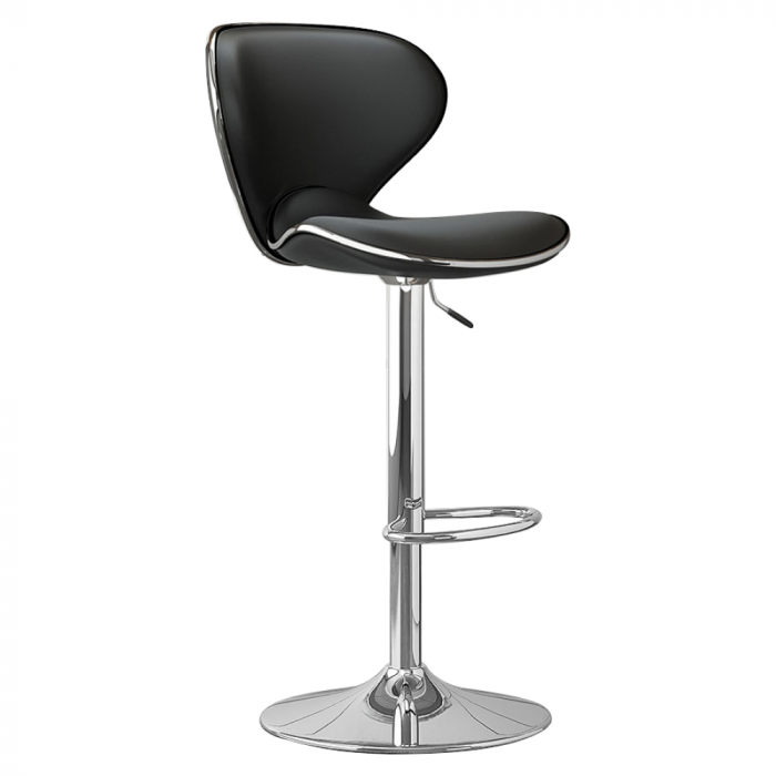 Scaun de bar, negru/crom, HEDLI [1]