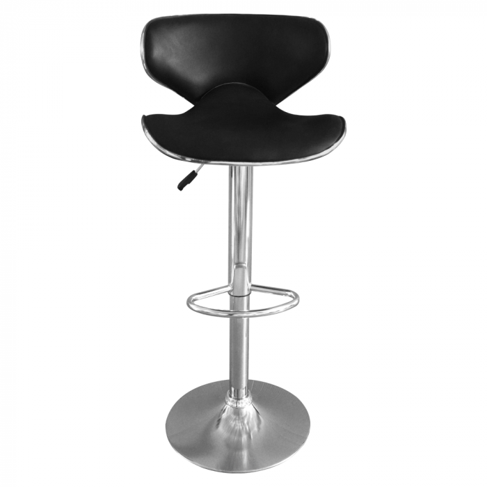 Scaun de bar, negru/crom, HEDLI [3]