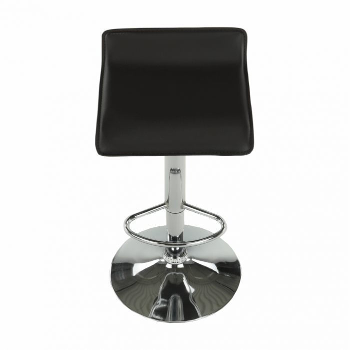 Scaun de bar, piele eco neagră/crom, LARIA NEW [13]