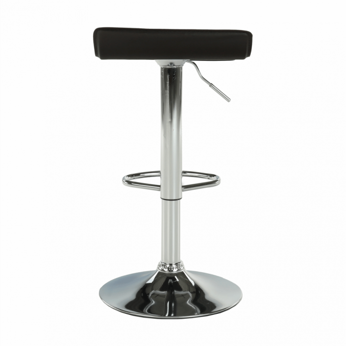 Scaun de bar, piele eco neagră/crom, LARIA NEW [8]
