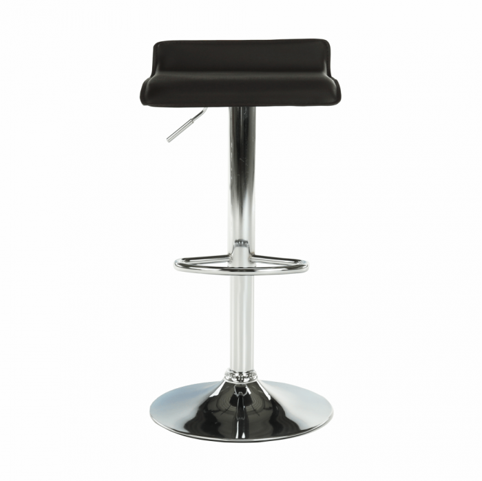 Scaun de bar, piele eco neagră/crom, LARIA NEW [12]