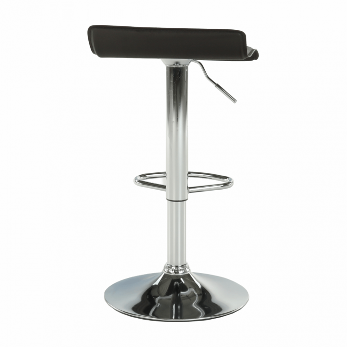 Scaun de bar, piele eco neagră/crom, LARIA NEW [7]